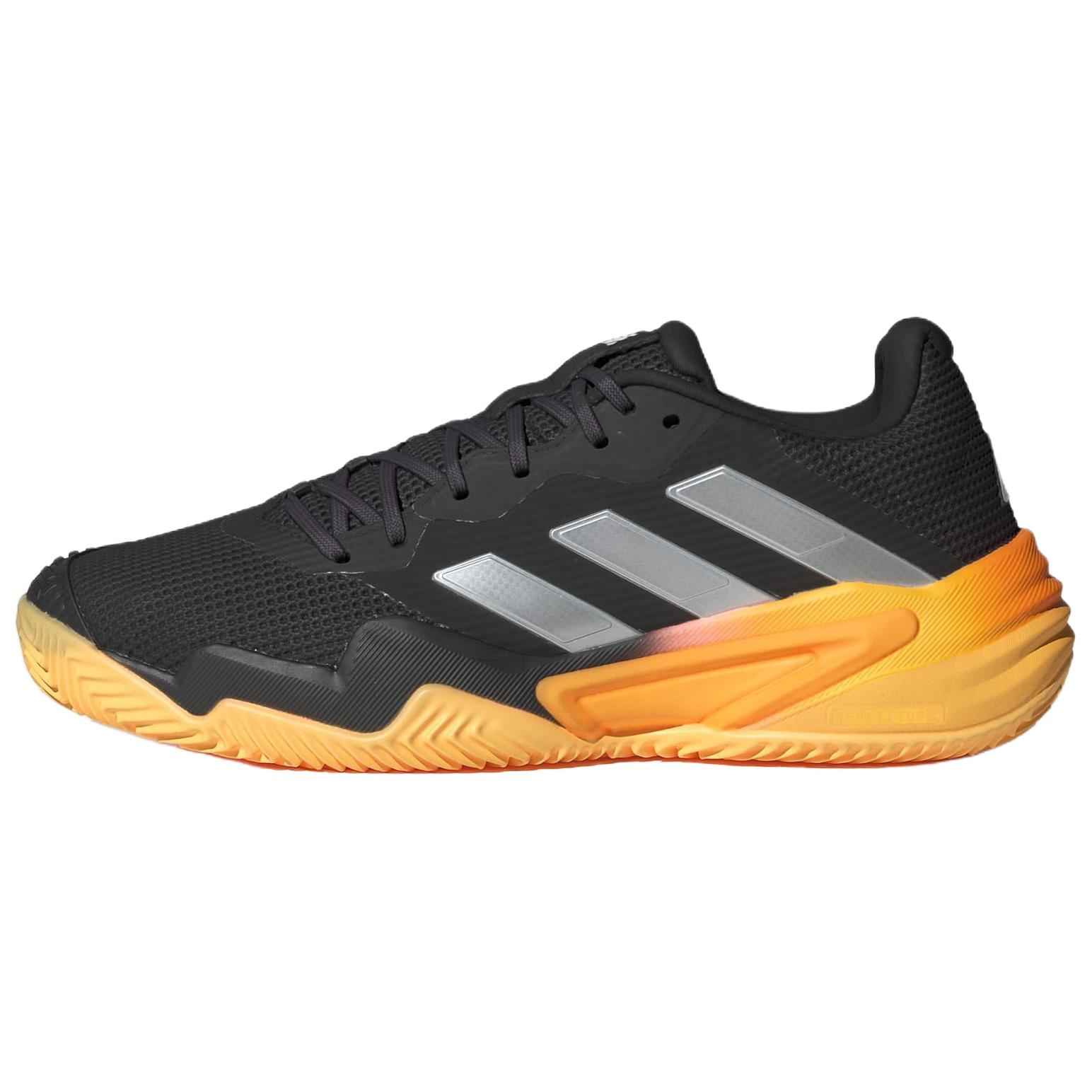 Adidas Кроссовки для тенниса Barricade 13 Универсальные Удобные Дышащие Поддерживающие Легкие Мужские Черно-оранжевые IF0464 44⅔
