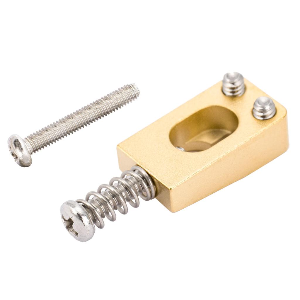 Musiclily Ultra Style Tremolo Bridge Saddles for Stratocaster Electric Gold of 10.5mm Guitars, (Set 6)