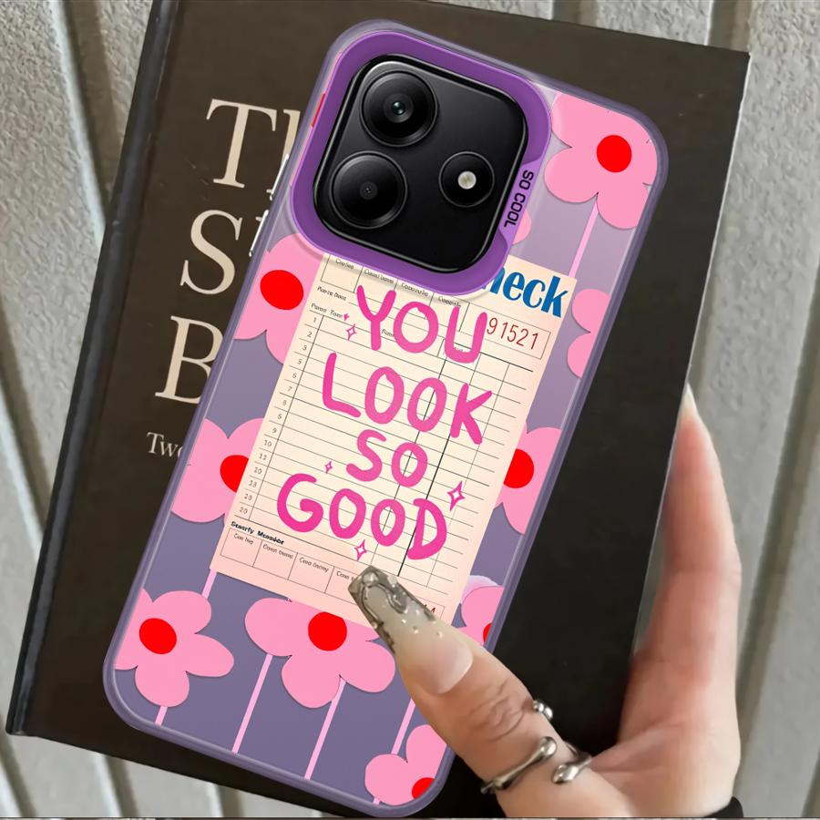 

Back Phone Cover Case for Xiaomi Poco F4 X5 X3 NFC F3 GT C51 C50 X3 Pro Creative Text You Look So Good Poco F4