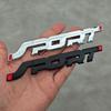 1PC Metal Chrome Black Letters Sport Logo Car Rear Trunk Sticker Word Emblem Badge Decal Car Styling Accessories