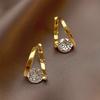 Autumn/Winter Light Luxury-Inspired Elegant Round-Face Niche Design Delicate Earrings