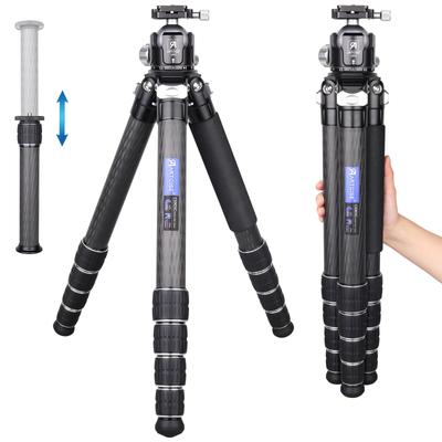 ARTCISE 40mm trubkový kompaktní cestovní karbonový stativ 52mm kulová hlava s nízkým těžištěm, lehký karbonový stativ pro kameru a video, Arca Swiss Quick