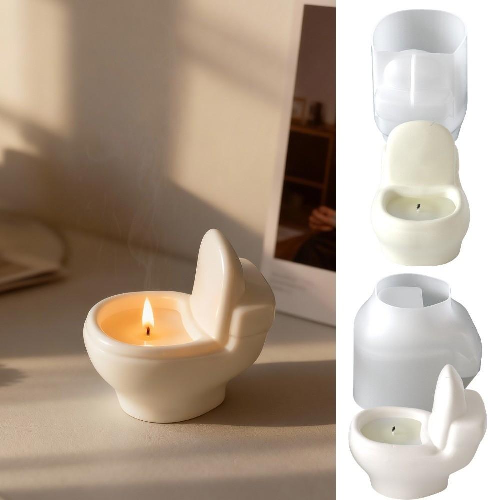 Non-Stick Silicone Toilet Mold 3D Toilet Shape Toilet Wax Candle Mold  Home Enthusiasts