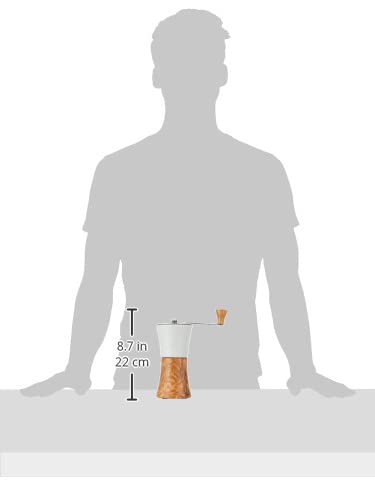 HARIO Ceramic Coffee Mill, Wood N, for Hand-Ground Coffee Beans, 30g, MCWN-2-OV