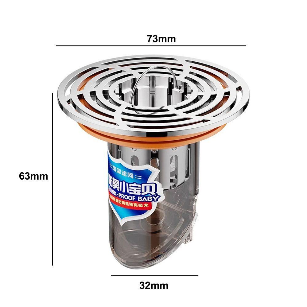 Odor and Insect Proof Sewer Shower Drain Anti-Clogging Drain Sink Strainer  Deodorant