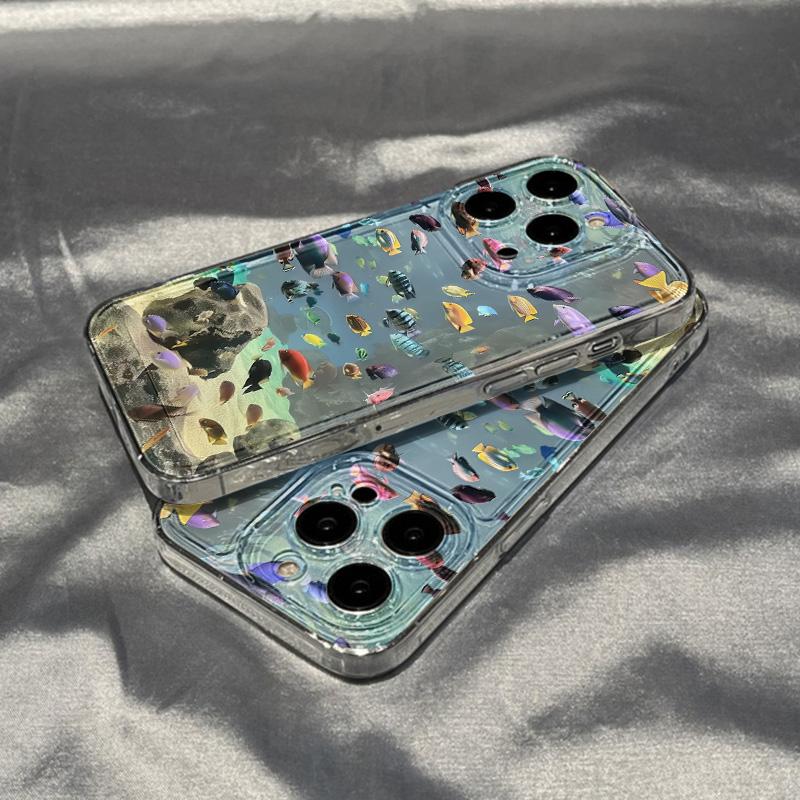 Ocean Animal Cute Phone Case For iPhone 11 Case iPhone 15 13 14 12 17 16 Pro Max 8 7 Plus XR XS SE Clear Protective Cover Funda
