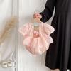 Summer Baby Girl Puff Sleeve Lace Romper - Cute Backless Design