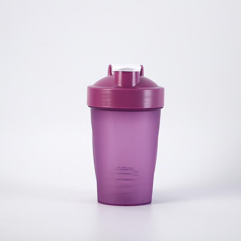 

Герметичная фитнес-бутылка-шейкер для мужчин - Идеально подходит для протеиновых коктейлей, молочных коктейлей и смешивания с мерной шкалой 400ml фиолетовый