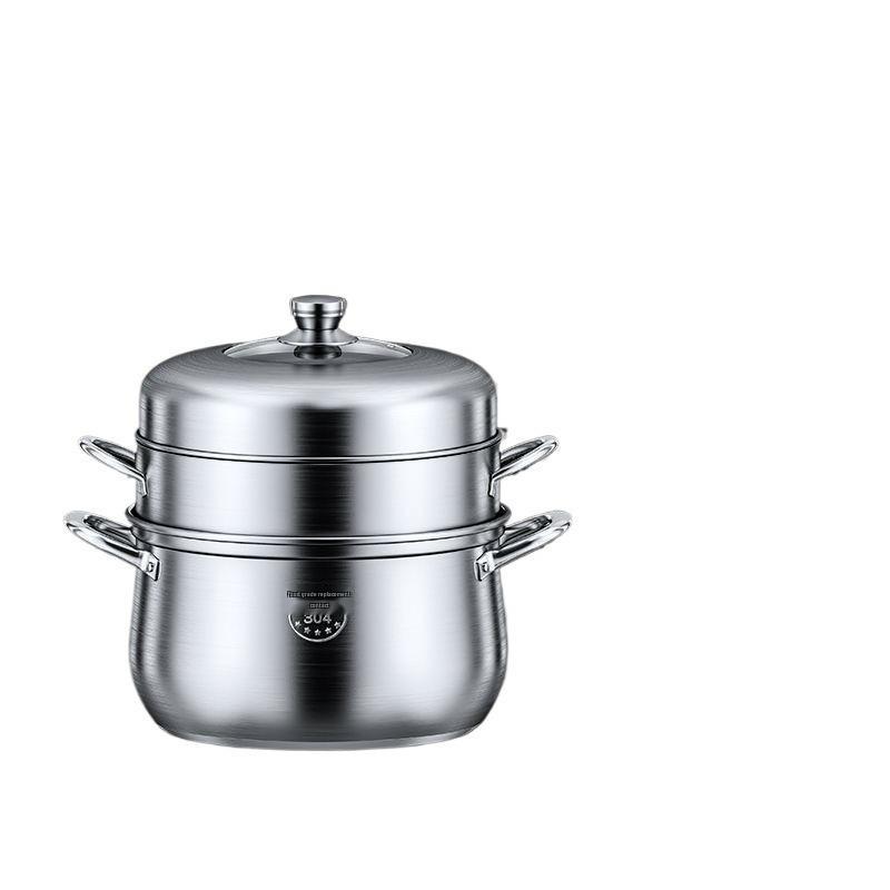 304 Stainless Steel Energy-Saving 4-Layer No-Flavor-Transfer Induction Steamer