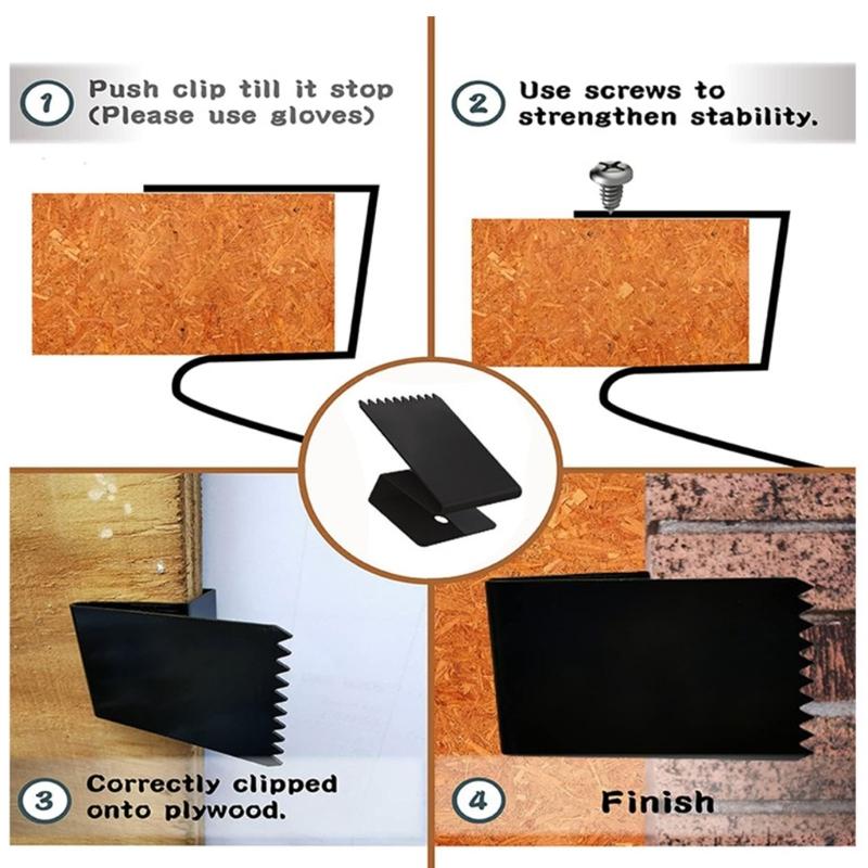 Reusable Metal Typhoon Window Clip Strong Steel Universal Fasteners Quick Fixing for Storms Shutters & Panel