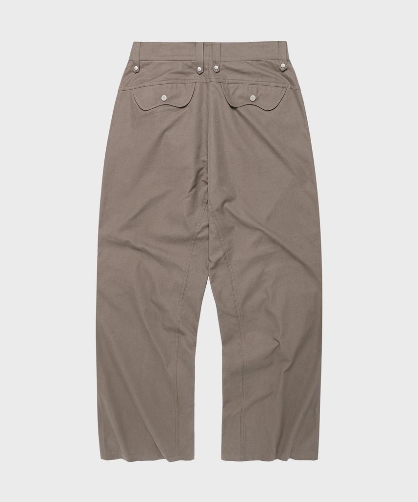THEVINYLHOUSE Curved Knee Dart Pants Brown