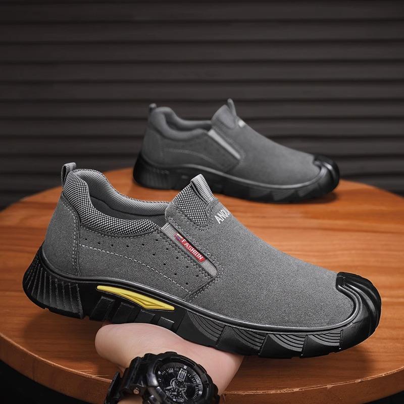 Pantofii bărbătești pentru asigurarea muncii sunt respirabili în vara anului 2024, noi pantofi sport la modă, antiderapanți și rezistenți la uzură, pentru muncă și timp liber