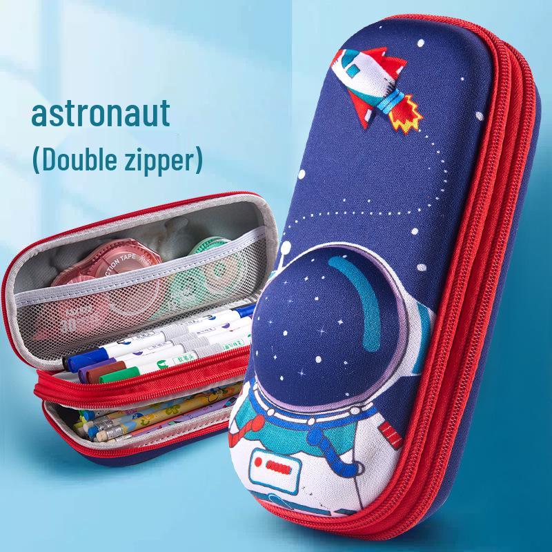 Double Layer 3D Zipper Pencil Case - Large Capacity for Elementary School Students