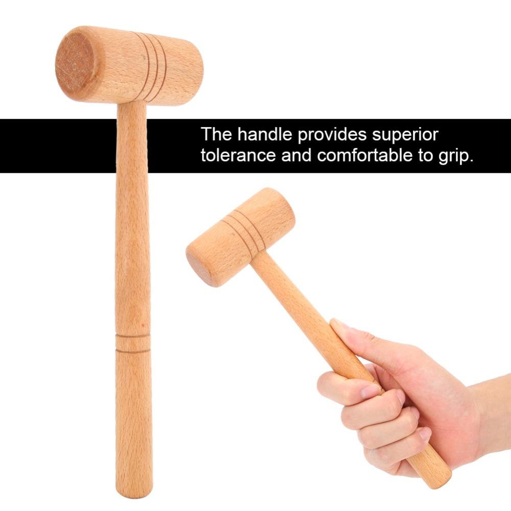 2Pcs Hammer Length 26cm Jewelry Hammer Wood color Metal Processing Tool  For DIY Repair