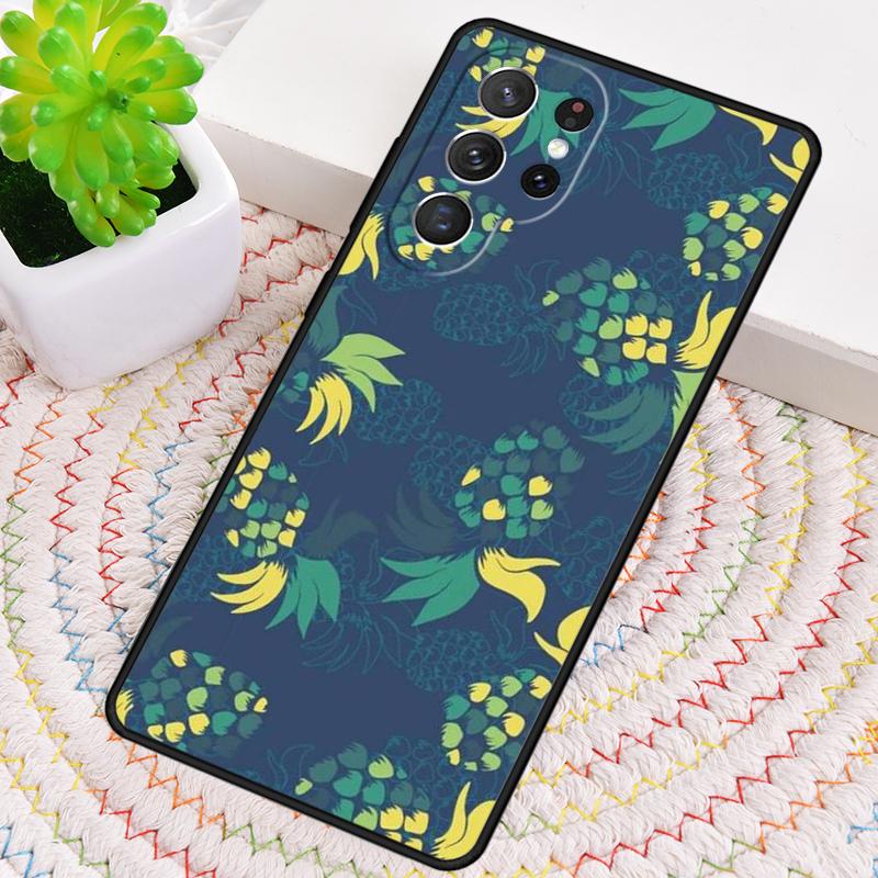 Hawaiian Tropical Neon Pineapple Silicone Phone Case For Samsung Galaxy Note 10 Pro S26 S25 S24 S23 S22 S21 Plus Ultra Cover