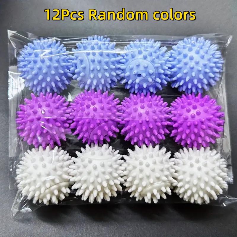 4/8/12 Peças Bolas Reutilizáveis para Lavanderia Limpeza Suave Remove Sujeira Cabelo Amacia Roupas Previne Emaranhamento Durável PVC Cores Misturadas