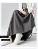 2026 Spring Women's High-Waisted Pleated A-Line Skirt with Belt - Drapey and Slimming