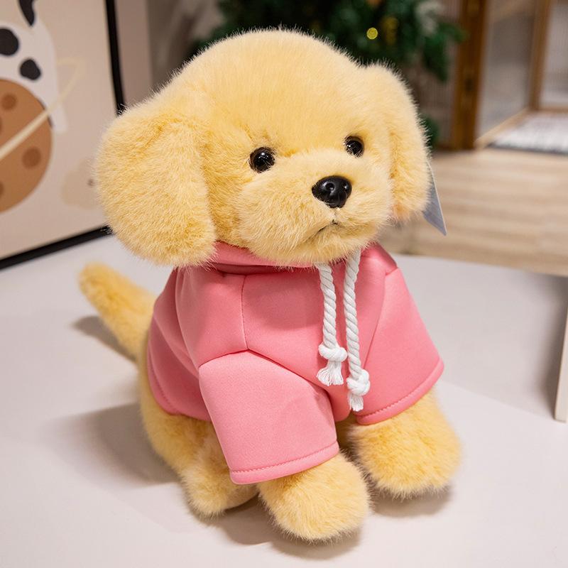 Cute Simulation Dressing Labrador Doll Plush Toy Puppy Dog Doll Children Companionship Soothing Rag Doll