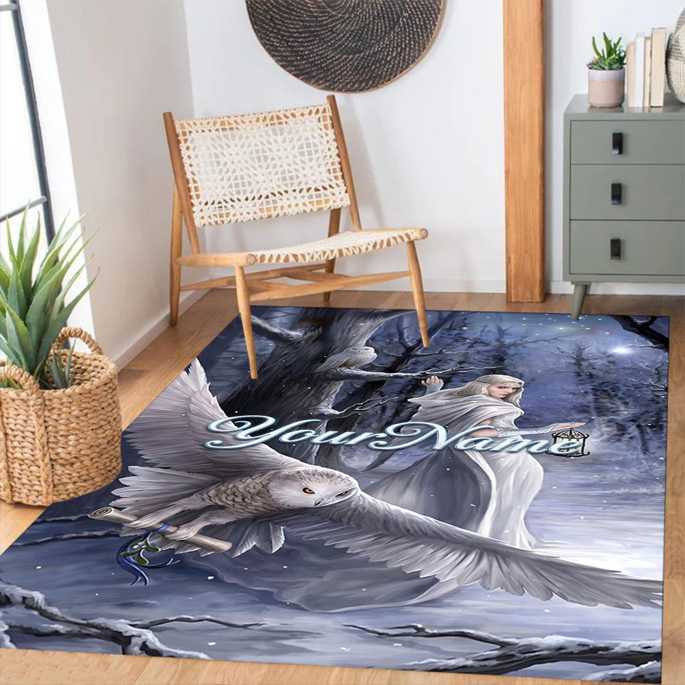 Gothic Illustrations Customize Text Area Rug Suitable for Dining Room Living Rooms Kitchen Playrooms Antislip Carpet Decorate Offices