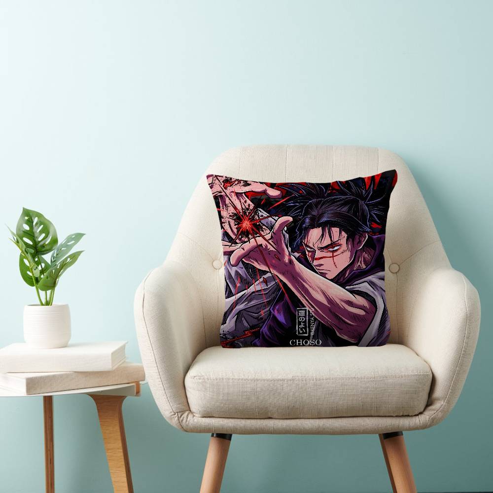 Choso J-Jujutsu K-Kaisen Anime Pillow Cushion Cover Pillowcase Living Room Sofa Home Decor Customized