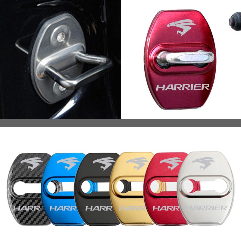 4pcs Car Door Lock Cover Protect Buckle Cover Stickers For Toyota Harrier Accessories K33