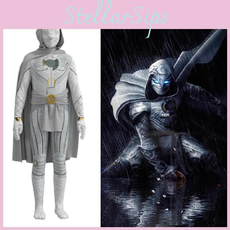 Moon Cosplay Knight Costume Suit Role Playing Halloween Party Stage Performance