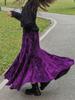Elegant High-Waisted Dark Purple Velvet Mermaid Skirt - Slimming Autumn/Winter Style with Large Hem