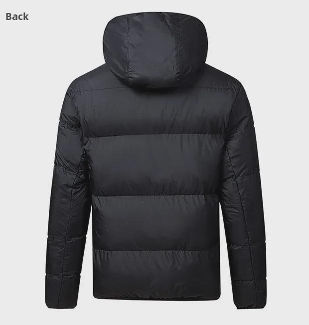 Men's Trendy Hooded Winter Cotton Jacket - Large Size