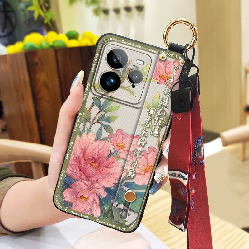 Phone Holder Ring Phone Case For Realme GT7 Pro Durable Lanyard Wristband Soft case For Mom Anti-dust Shockproof Fashion