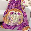 1pc 60x80 Inch Retro Sloth & Floral Print Blanket - Soft 100+ Thread Count All-Season Throw for Bedroom, Living Room, Office
