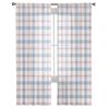 Plaid Geometric Weave Voile Sheer Curtains For Living Room Window Chiffon Tulle Curtain Kitchen Bedroom Drapes Home Decor