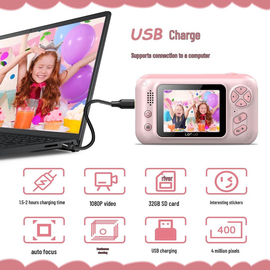 180° Flip HD Mini Children's Digital Camera