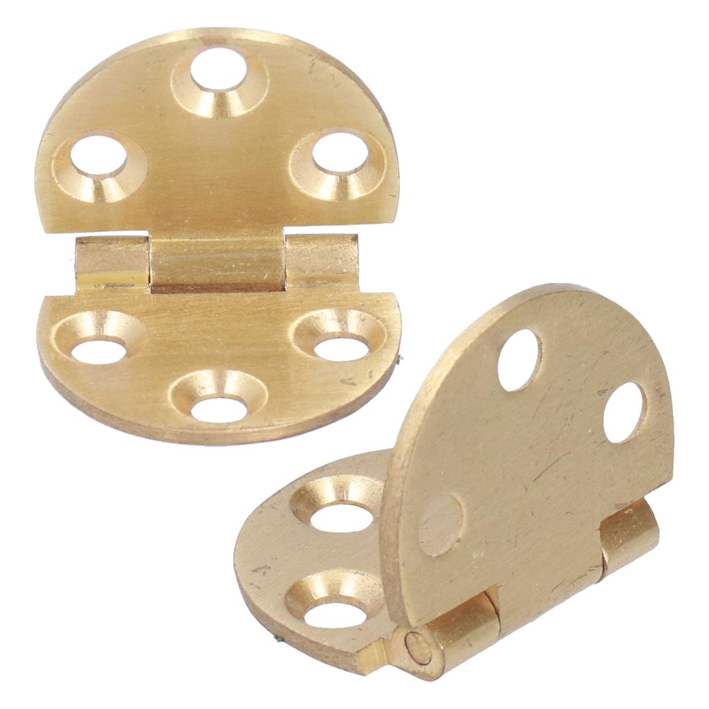 2Set 180 Degree Copper Hinge with Screw Mini Flap Hinge for Foldable Table 47x30mm