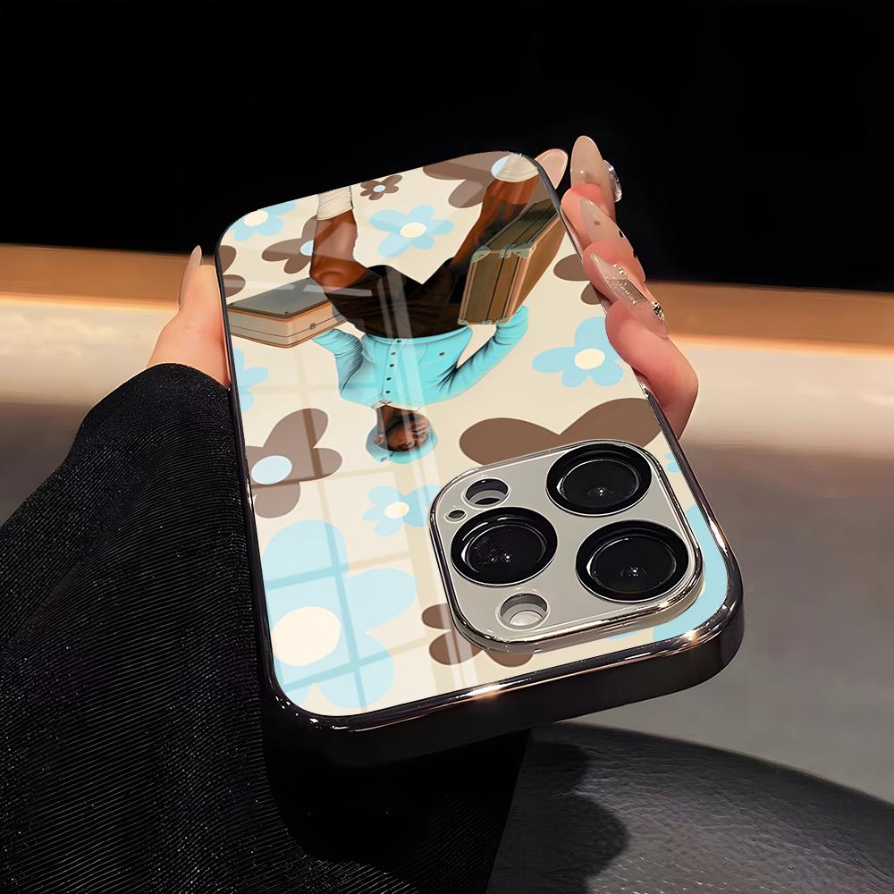 

T-Tylers The Creator Phone Case Luxury Glass Phone Case For IPhone 17 16 15 14 13 12 11 Pro Max Plating Frame Cover iPhone17 Pro Max