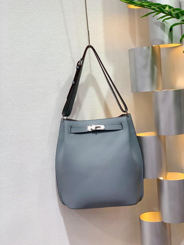 Genuine Leather 2025 Crossbody Bucket Bag - Casual, Trendy Vertical Cowhide Horseshoe Design by Sokelly