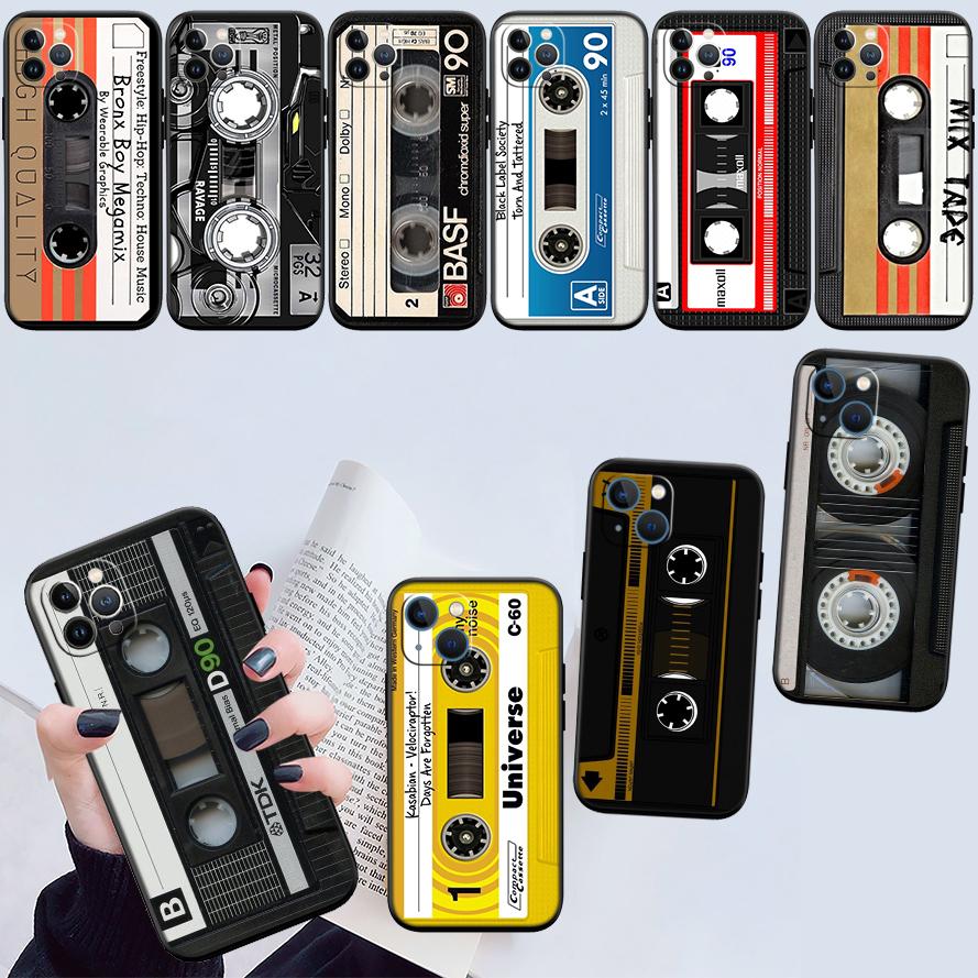 Cassette Vintage Tape Case for Samsung Galaxy M06 M15 M16 M35 M55 M56 A36 A42 A50 A50S A51 A52 A32 A33 A05 A05S A06 A16 A20