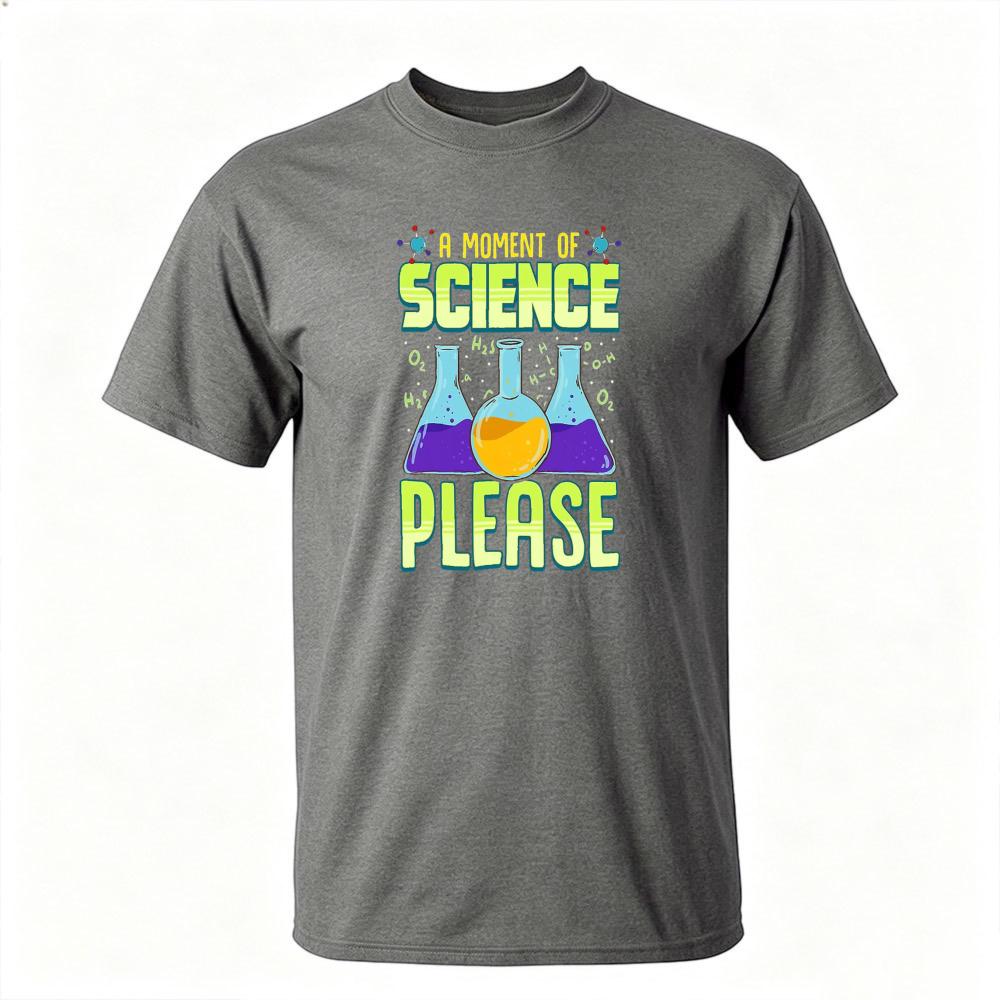 A Mounisext Of Science Please Summer Unisex Cotton Crew Neck Tshirts Cartoon Lab Glassware Print Funny Chemistry Nerd Holiday Apparel