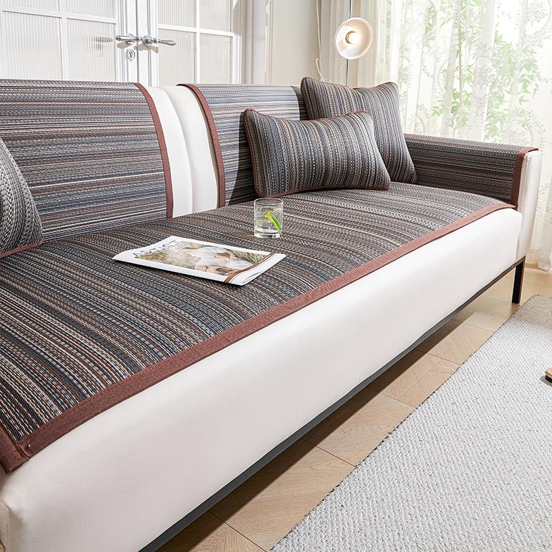 Rattan Mat Sofa Cushion Summer Cushion Seat Cushion Summer Model New One-Piece Sofa Cover Cover Cloth Seat Cushion