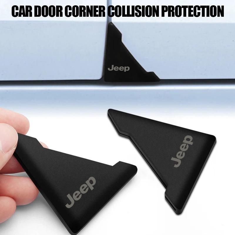 For Jeep Car Door Corner Anti-collision Sticker Bumper Anti-scratch Protector Stickers Grand Cherokee Patriot Renegade Compass AMS1