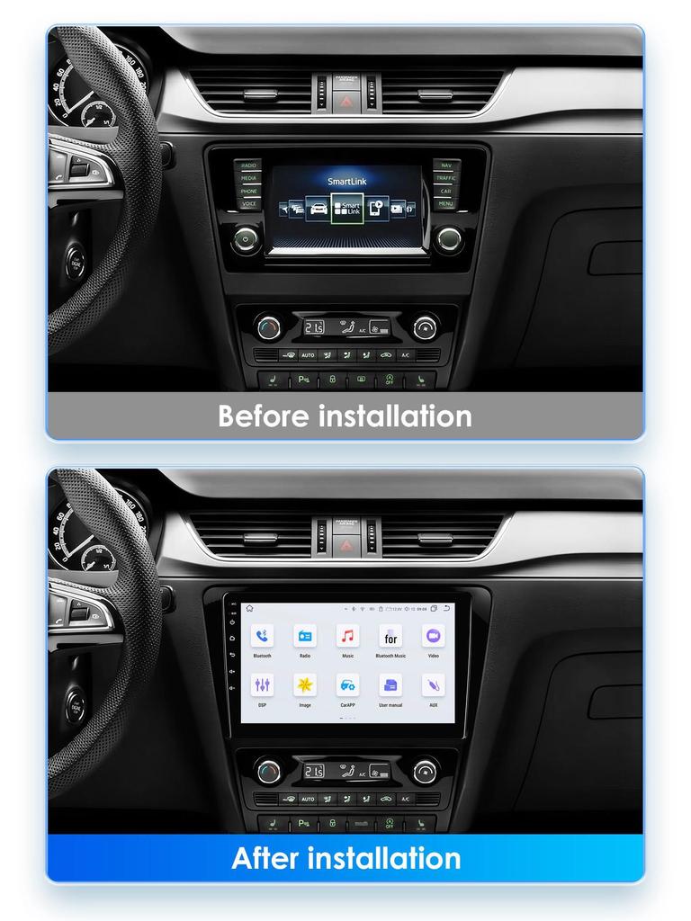 Android Navigation & Reverse Camera System for Volkswagen Skoda Octavia 2013-2018