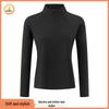 2025 Women's Sport Long Sleeve Zip Collar Polo Shirt: Outdoor Casual Warm Top