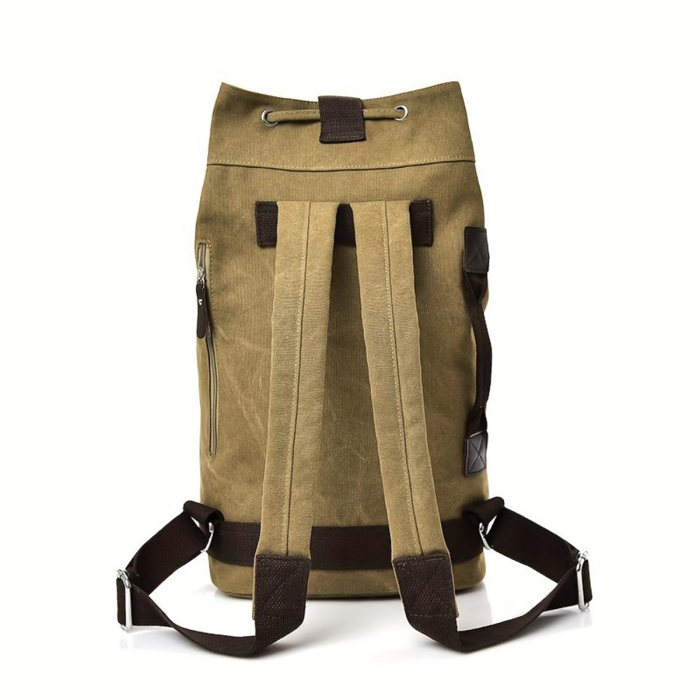 Fashion Canvas Sports Backpack Barrel Bag Travel Computer Backpack Men's Bag Leisure Travel School Bag Unisex