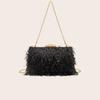 Women's luxury designer evening bag  tassel  shoulder  crossbody  clutch  wedding party  square bags  chain bag