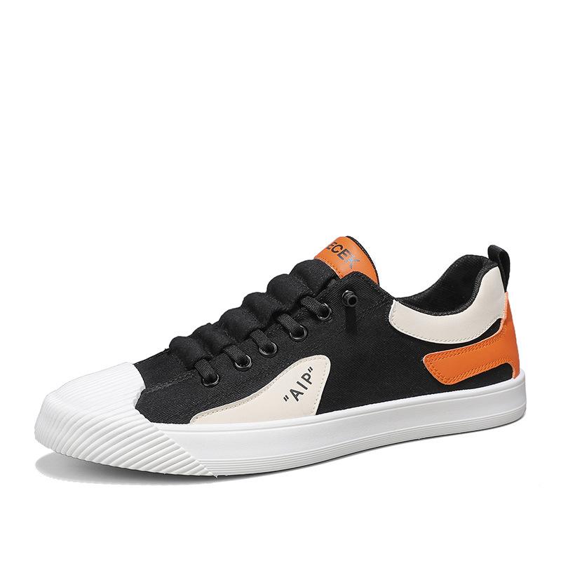 Canvas Elastic Band Foot Shoes Daily Outdoor Breathable Comfortable Flat-Bottomed Sports Men'S Shoes Casual Shoes