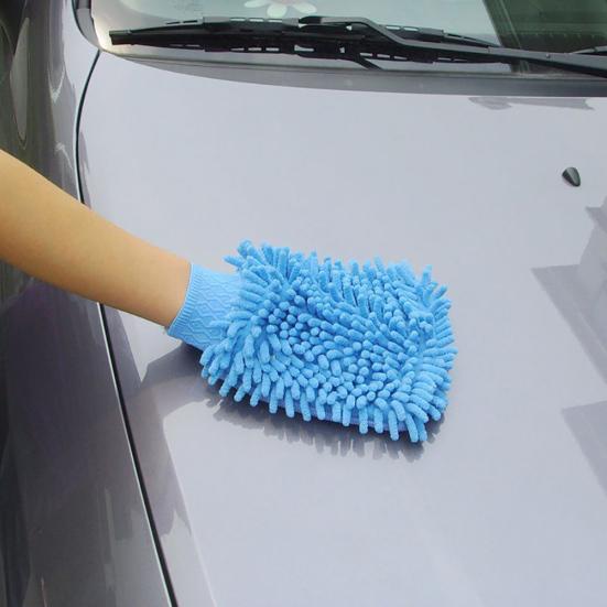 1Pc Car Wash Washing Microfiber Chenille Mitt Auto Cleaning Glove Dust Washer