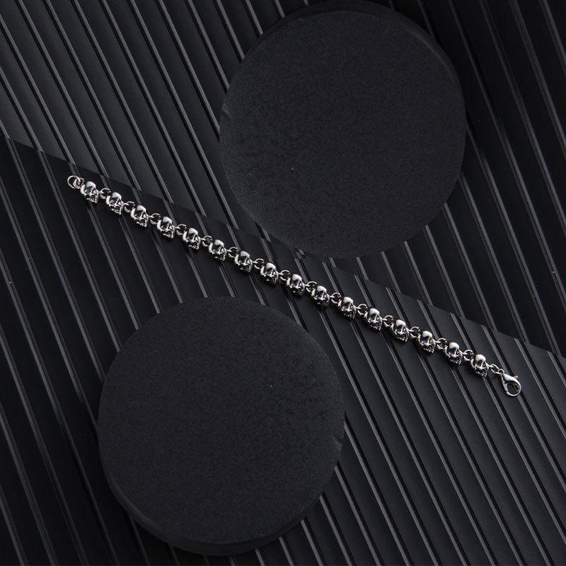 Браслет Череп Мужской Стиль Хип-Хоп Панк Diablo Браслет на Хэллоуин Крутой Браслет с Индивидуальностью