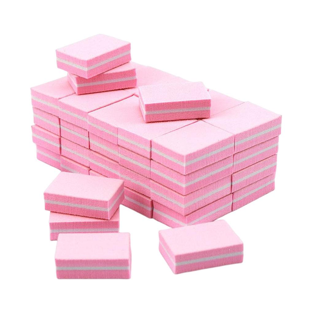 50 Stück Mini Polierfeilen Block Maniküre Bunt Schwamm Nagelkunst Polierpuffer Polierwerkzeuge Gesundheitspflege