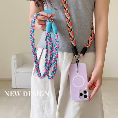 Nouvelle Lanière de Téléphone Universelle Tissée Coréenne Sangle Cordelette de Suspension pour Téléphone Portable Lanières pour Cou Lanières Anti-perte Accessoires pour Téléphone Portable