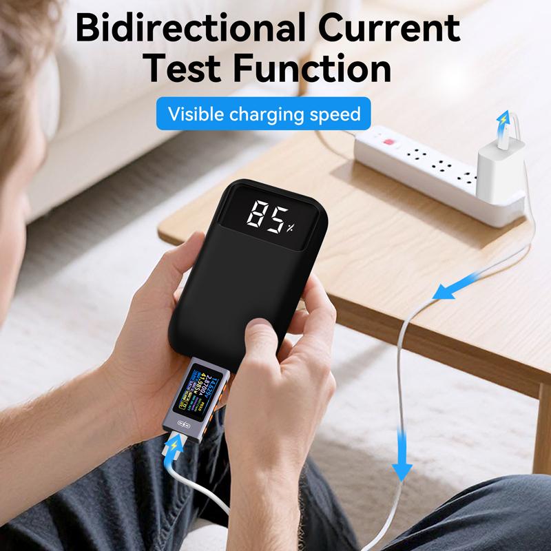 4-30V 0-12A TypeC Tester Voltmeter Ammeter240W HD Display Current Voltage Monitor PD3.1/QC4.0+/PPS Fast Charge Detection Trigger