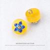 5pcs Natural Yellow Purple Flower Tray Jade Buckle Chinese Plate Buckle Silk Cheongsam Tang Style Hanfu Button Button